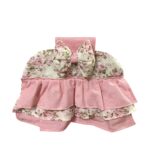 Art 1308 Copriforno tortora e rosa in cotone