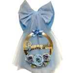 Art 1320 Fiocco nascita azzurro in tulle