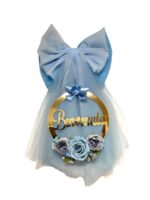 Art 1320 Fiocco nascita azzurro in tulle