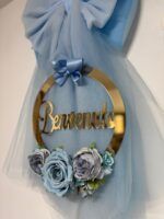 Art 1320 Fiocco nascita azzurro in tulle - immagine 2