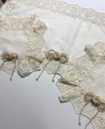 Art 1246 Tris centri in lino avorio - immagine 3