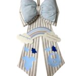 Art 1334 Coccarda nascita bianca e beige