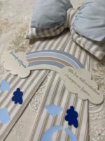 Art 1334 Coccarda nascita bianca e beige - immagine 2