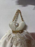 Art 1385 Abitino in velluto avorio - immagine 3