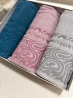 Art 1403 Set 3+3 asciugamani in spugna jacquard - immagine 3