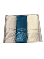 Art 1401 Set 3+3 asciugamani in spugna jacquard - immagine 2