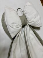 Art 1410 Fiocco verde salvia e bianco - immagine 2