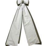 Art 1410 Fiocco verde salvia e bianco