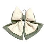 Art 1409 Fiocco bianco e verde salvia