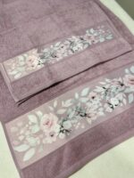 Art 1415 Set asciugamani 1+1 malva - immagine 2