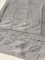 Art 1417 Set asciugamani 1+1 grigio - immagine 4