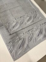 Art 1417 Set asciugamani 1+1 grigio - immagine 3