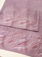 Art 1418 Set asciugamani 1+1 malva - immagine 4