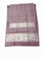 Art 1415 Set asciugamani 1+1 malva - immagine 4