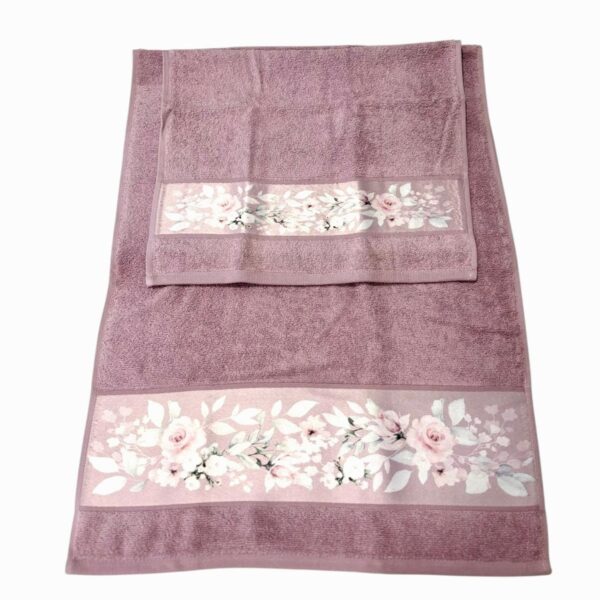 Art 1415 Set asciugamani 1+1 malva