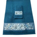 Art 1416 Set asciugamani 1+1 ottanio