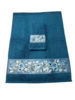 Art 1416 Set asciugamani 1+1 ottanio