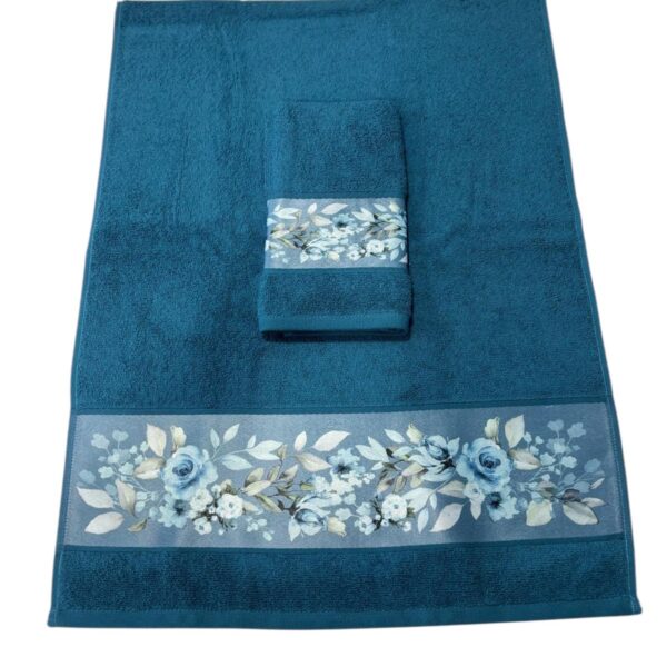 Art 1416 Set asciugamani 1+1 ottanio