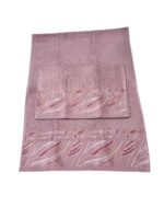 Art 1418 Set asciugamani 1+1 malva - immagine 2