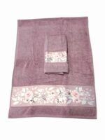 Art 1415 Set asciugamani 1+1 malva - immagine 5