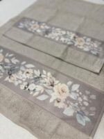 Art 1413 Set asciugamani 1+1 tortora - immagine 3