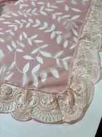 Art 1469 Tovaglia devore e pizzo rosa - immagine 2