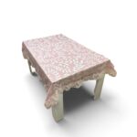 Art 1469 Tovaglia devore e pizzo rosa