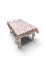 Art 1469 Tovaglia devore e pizzo rosa