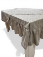 Art 1475 Tovaglia e runner in lino tortora - immagine 2