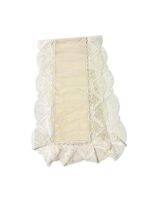 Art 1483 Runner avorio con pizzo bianco