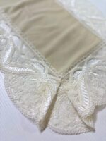 Art 1483 Runner avorio con pizzo bianco - immagine 4